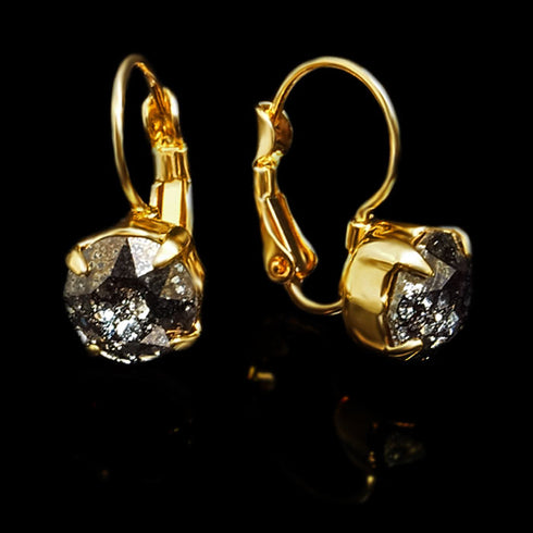 Auskari "Krāšņums (Black Patina)" ar Swarovski™ kristāliem